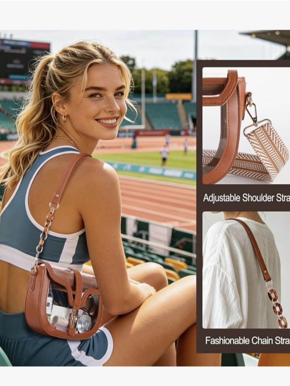 Clear Crossbody Stadium-Approved Bag - Picture 6 of 7